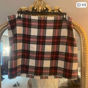 Abercrombie & Fitch Plaid Mini Skirt - Red, Black, White